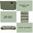 Bowery Hill Microfiber Upholstered Recliner in Sage