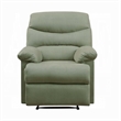 Bowery Hill Microfiber Upholstered Recliner in Sage