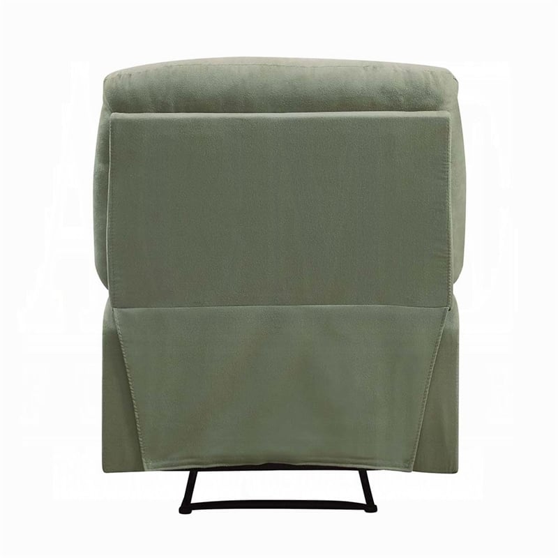 Bowery Hill Microfiber Upholstered Recliner in Sage