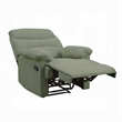 Bowery Hill Microfiber Upholstered Recliner in Sage