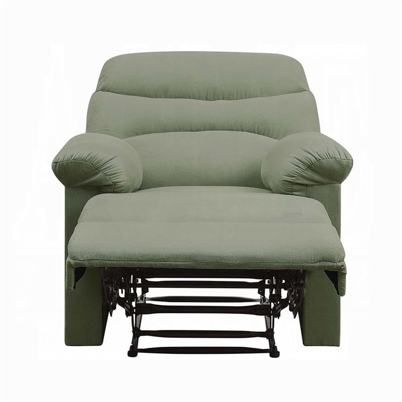 Bowery Hill Microfiber Upholstered Recliner in Sage