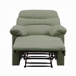 Bowery Hill Microfiber Upholstered Recliner in Sage