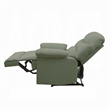 Bowery Hill Microfiber Upholstered Recliner in Sage