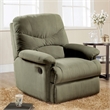 Bowery Hill Microfiber Upholstered Recliner in Sage