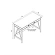 Bowery Hill 1-Drawer Transitional Wood Desk in Antique Tobacco