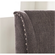 Bowery Hill Transitional Fabric Armless Office Chair in Charcoal Gray