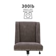 Bowery Hill Transitional Fabric Armless Office Chair in Charcoal Gray