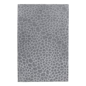 Bowery Hill 96'' x 120'' Transitional Fabric Hand Tufted Rug in Pale Blue