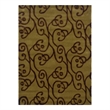 Bowery Hill 96'' x 120'' Transitional Fabric Hand Tufted Rug in Green/Brown