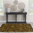 Bowery Hill 96'' x 120'' Transitional Fabric Hand Tufted Rug in Green/Brown