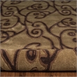 Bowery Hill 96'' x 120'' Transitional Fabric Hand Tufted Rug in Green/Brown