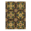 Bowery Hill 96'' x 120'' Transitional Fabric Hand Tufted Rug in Brown/Green