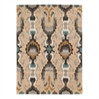 Bowery Hill 96'' x 120'' Transitional Fabric Hand Tufted Rug in Gray/Beige/Blue