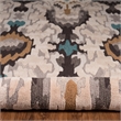 Bowery Hill 96'' x 120'' Transitional Fabric Hand Tufted Rug in Gray/Beige/Blue