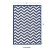 Bowery Hill 8' x 10' Hand Hooked Chevron Wool Rug in Navy