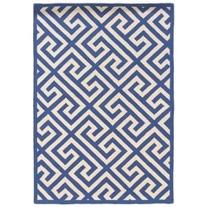 bowery hill 8' x 10' hand hooked key wool rug in navy