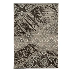 Bowery Hill 96&quot x 123&quot Transitional Fabric Rug in Light Brown