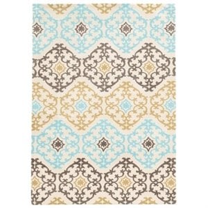 Bowery Hill Mid-Century 8' x 10' Hand Tufted Rug in Gray and Yellow