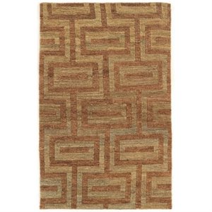bowery hill 8' x 11' hand knotted rug in beige and slate