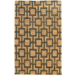 bowery hill 8' x 11' hand knotted rug in beige and russet