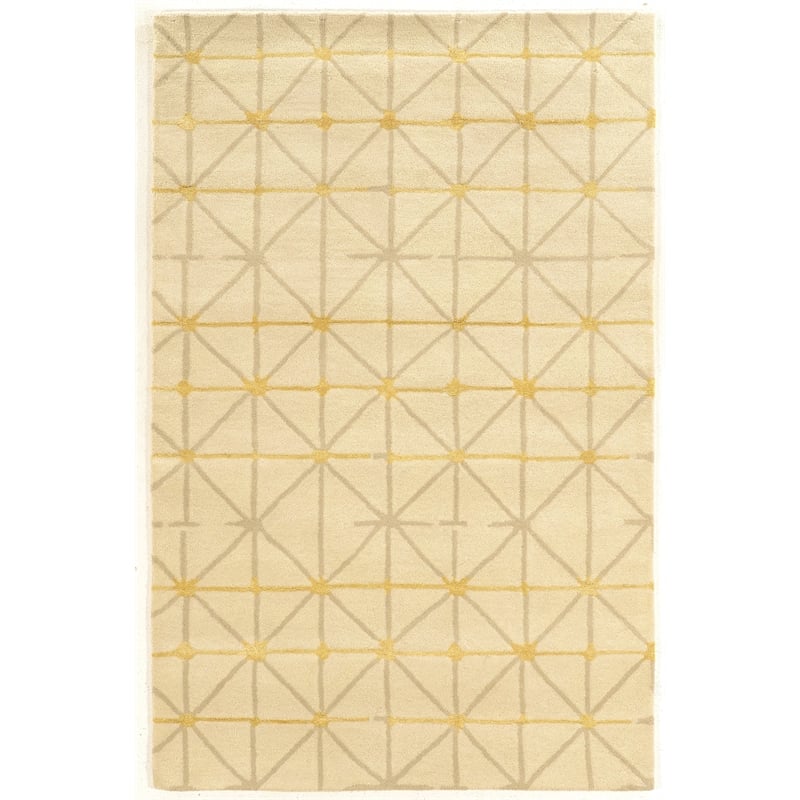 Bowery Hill 96'' x 132'' Transitional Wool Hand Tufted Rug in Ivory/Gray