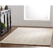 Bowery Hill 96'' x 132'' Transitional Wool Hand Tufted Rug in Ivory/Gray