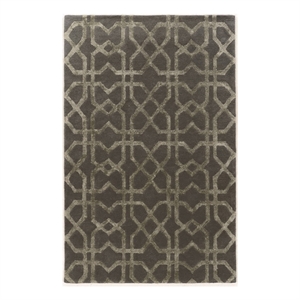Bowery Hill 96''x 132'' Transitional Wool Hand Tufted Rug in Slate Gray