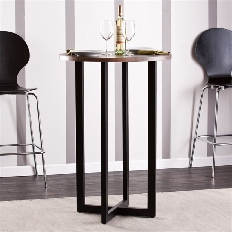 Bowery Hill Pub Table in Burnt Oak and Black