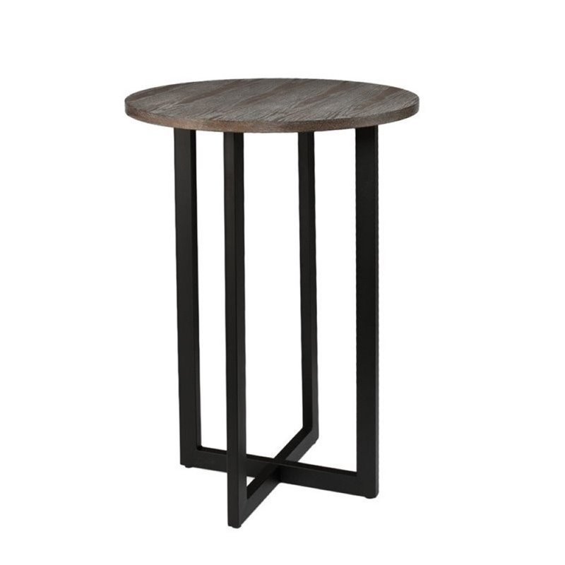Bowery Hill Pub Table in Burnt Oak and Black