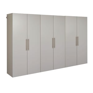 Bowery Hill 108&quot 3 Piece Storage Cabinet Set in Light Gray