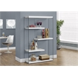 Bowery Hill 4 Floating Shelf Bookcase in Glossy White