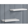 Bowery Hill 4 Floating Shelf Bookcase in Glossy White