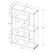 Bowery Hill 4 Floating Shelf Bookcase in Glossy White
