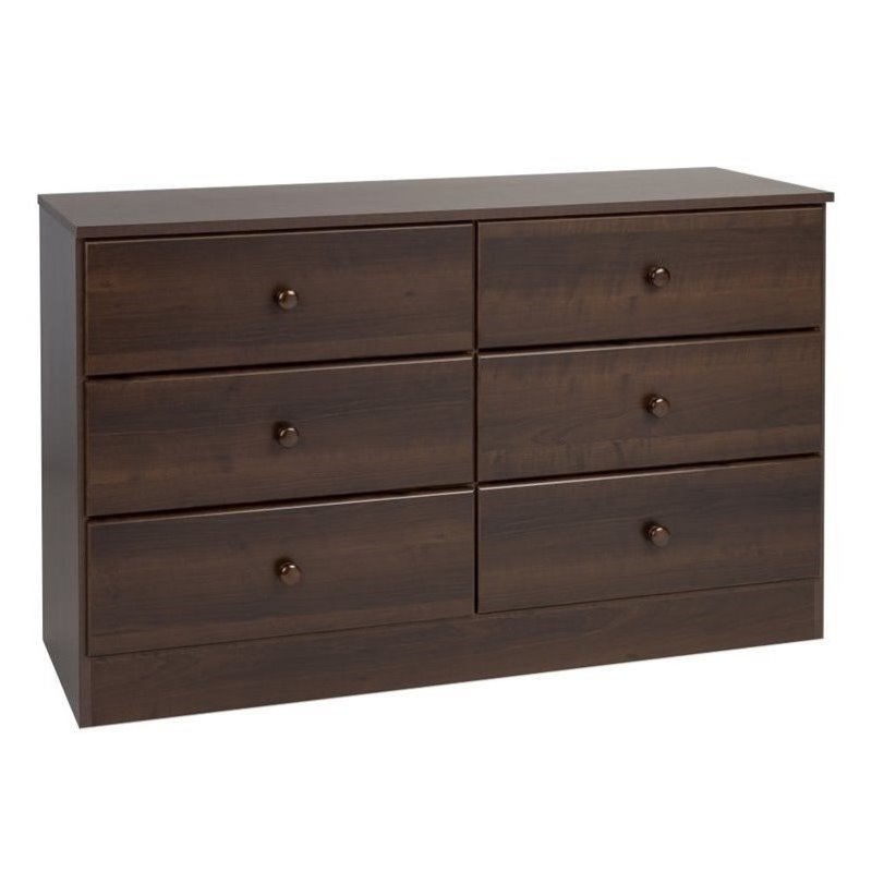 Bowery Hill 6 Drawer Double Dresser in Espresso Cymax Business