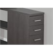 Bowery Hill Modern Engineered Wood L Shaped Computer Desk in Gray