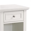 Bowery Hill 1 Drawer Wood Nightstand in Off White