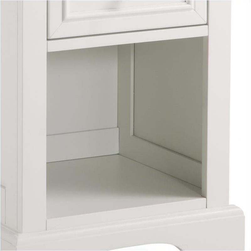 Bowery Hill 1 Drawer Wood Nightstand in Off White