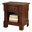 Bowery Hill Traditional Wood Nightstand in Rustic Brown