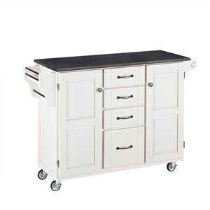 MER-1185 Bowery Hill Kitchen Cart with Granite Top