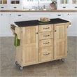 Bowery Hill Kitchen Cart with Granite Top in Natural