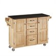Bowery Hill Kitchen Cart with Granite Top in Natural