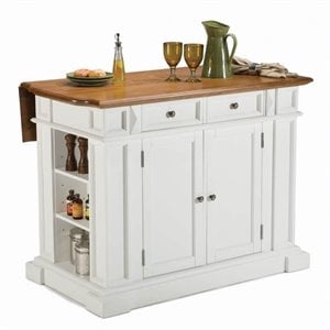 bowery hill kitchen island in white