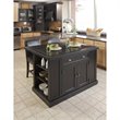 Bowery Hill 1-Drawer Traditional Wood Kitchen Island in Black