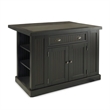 Bowery Hill 1-Drawer Traditional Wood Kitchen Island in Black