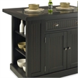 Bowery Hill 1-Drawer Traditional Wood Kitchen Island in Black