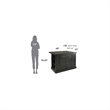 Bowery Hill 1-Drawer Traditional Wood Kitchen Island in Black