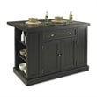 Bowery Hill 1-Drawer Traditional Wood Kitchen Island in Black