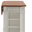 Bowery Hill Traditional Wood Kitchen Island and Stools in Off White
