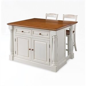 mer-1185 bowery hill antiqued kitchen island in antiqued white