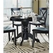 Bowery Hill Round Pedestal Dining Table in Black